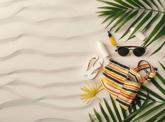 Wall Mural - Beach Essentials: A Summery Layout