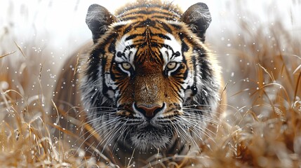 Beautiful and powerful tiger in nature.