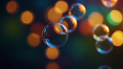 Aufkleber - Soap bubbles abstract light illumination