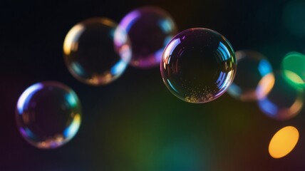 Aufkleber - Soap bubbles abstract light illumination