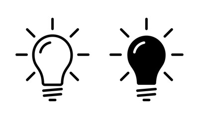 Sticker - Light bulb icon set