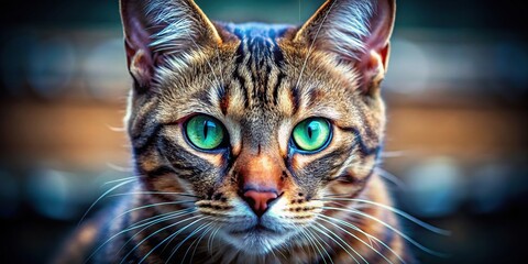 Striking and beautiful feline creature with odd-colored eyes , cat, feline, creature, unique, exotic, beautiful