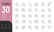 © Giorgi - Search Editable Icons set. Vector illustration in modern thin line style of research related icons: inspector, monitoring, analysis, and more. Pictograms and infographics for mobile apps.