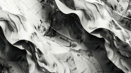 Poster - Monochrome texture with abstract black and white effect