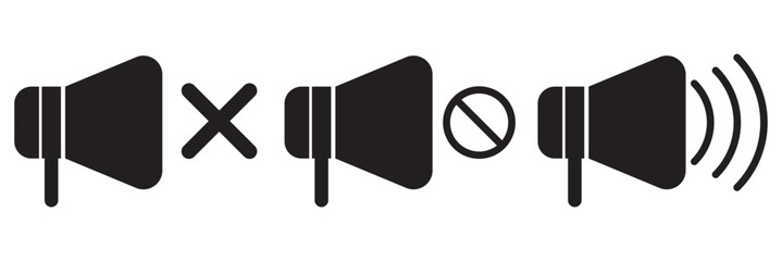 Poster - Speakers Icon Set - Audio, Sound System, Music Vector Graphics, eps 10