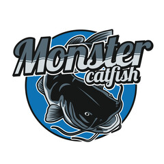 Wall Mural - Monster catfish fishing vector design