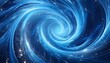© Unic - Color mist swirl. Paint water mix. Defocused blue glowing vapor texture ink whirlpool rotation spin flow abstract art background.