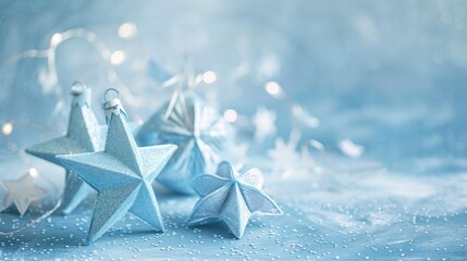 Sticker - Star studded light blue festive decor for celebrations