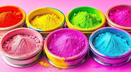 Sticker - colorful powder in a bowl