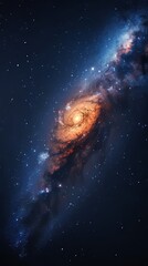 Wall Mural - an illustration of a solar system with planets and stars.
