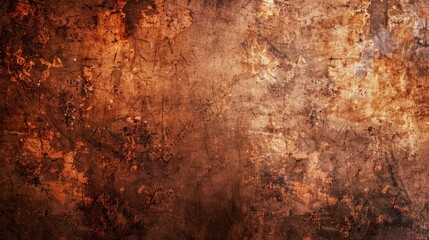 Poster - Textured brown wall with a coarse finish. Earthy and natural design.