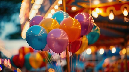 Wall Mural - Bright Balloons Enhancing the Funfair Experience