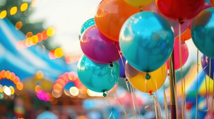 Funfair Festivities with Colorful Balloons