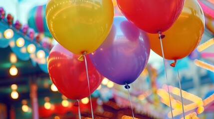 Wall Mural - Bright Balloons Enhancing the Funfair Experience