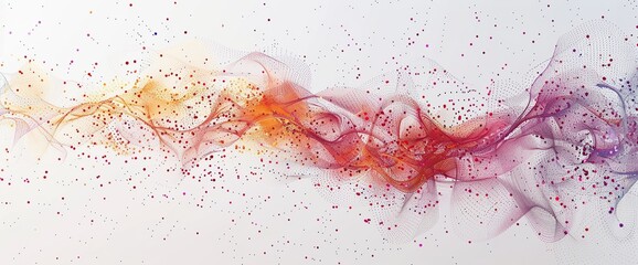 Poster - Abstract Wavy Pattern with Scattered Dots