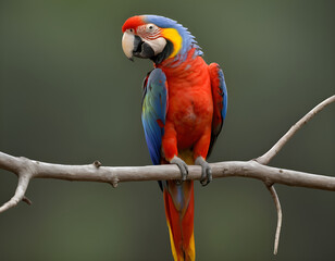 blue and yellow macaw, red and yellow macaw, parrot