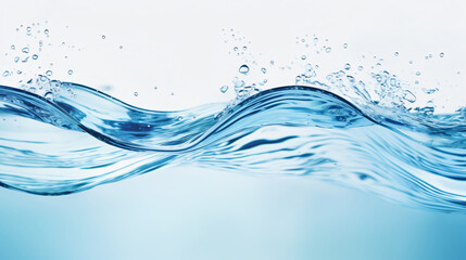 Poster - Blue water wave with copy space. Perfect for nature, ocean, and water themes