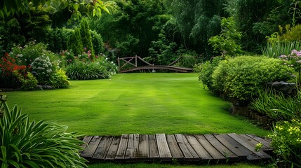 Sticker - A clearing with thick green grass