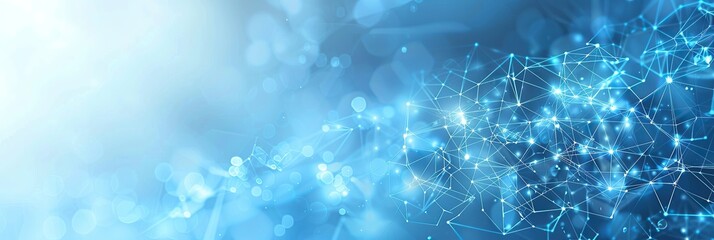 Poster - Abstract Blue Network Background