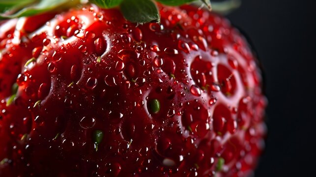 A close up of a strawberry