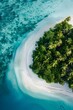 © CYBERUSS - Breathtaking Aerial View of Tropical Island with White Sand Beach and Turquoise Ocean