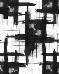 Poster - fokasuart Minimalistic pattern design in black and white with a modern twist.