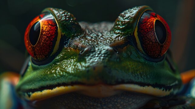 Red eye frog. 