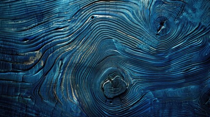 Wall Mural - Natural tree creates blue wooden texture background with intricate patterns for your use