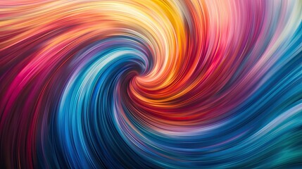 Wall Mural - Vibrant swirls of abstract colors in motion