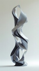 Ast a group of sleek minimalist sculptures one stands out with its complex geometric shape almost resembling a threedimensional puzzle that you cant help but want to touch.