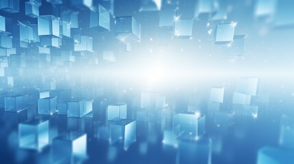 Fototapete -  ethereal abstract blue background with ethereal diamonds and squares in a dreamy geometric pattern. 