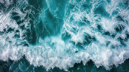Wall Mural - Spectacular aerial top view background photo of ocean sea water 