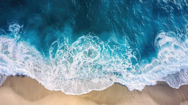 Spectacular aerial top view background photo of ocean sea water 