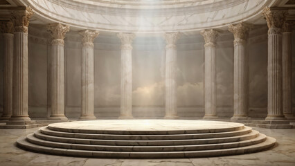  Background podium column 3d roman luxury greek white ancient display product classic. 