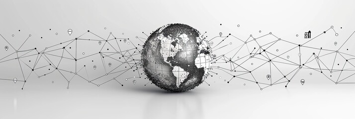 Poster - Global Network Connections with a 3D Globe