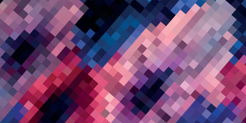 Wall Mural - Abstract pink mosaic background - Vector