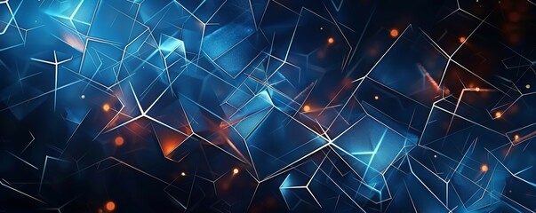 Wall Mural - Abstract Blue and Orange Geometric Background