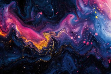 Poster - Abstract art with bold neon lights and vibrant colors, showcasing a market-exclusive design that is truly one-of-a-kind.