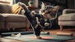 © Alexandru - Adorable and Whimsical Illustration of a Karate Cat