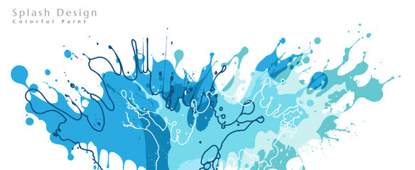Wall Mural - water splashes. artistic banner with sea splashes design elements.