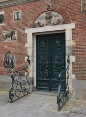 Wall Mural - Rijksmuseum Garden Building Entrance with Gable Stones, Netherlands