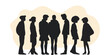 © Boy - Group Silhouette of People Standing