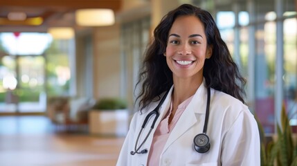 Wall Mural - The smiling female doctor