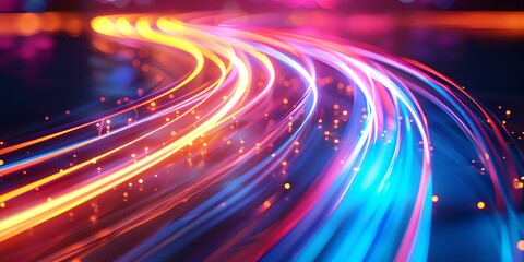 Poster - A colorful, swirling pattern of dots and lines. The colors are bright and vibrant, creating a sense of energy and movement. The image is abstract and open to interpretation