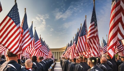 US Flag raising ceremony