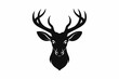© BeeCraftSVG - isolated black silhouette of a deer head collection, Set of deer silhouette vector. Deer Silhouette, Deer Head