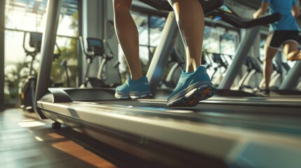 Wall Mural - The Running on Treadmill