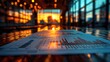 © 2D_Jungle - Reverse silhouette of a financial report in a high-resolution, detailed studio setting with superb lighting