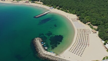 Wall Mural - Aerial view to beautiful Perla beach near to Primorsko, Bulgaria