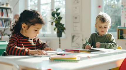 Poster - The children in the classroom